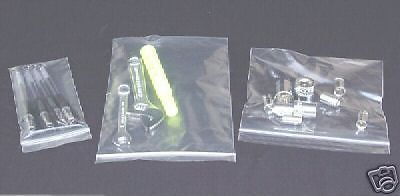 1000 4X7 Zip Lock Reclosable Poly Bag 2 Mil  Zipper Clear Plastic Packaging Bags