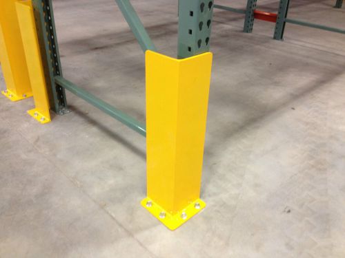 Corner guard for pallet racking 6 x 6 x 24 flanged with 4 bolt holes osha yellow for sale