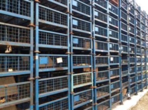 32x32x19 used rigid wire mesh basket for sale