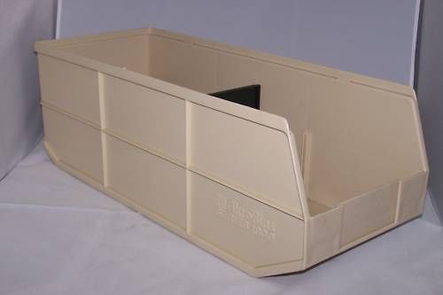 6 tan akro-mils storage bins 20&#034;x  7 1/3&#034;x 6 1/2&#034; 30348 for sale