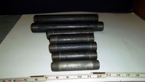 Assorted steel pipe nipples 7 piece lot for sale
