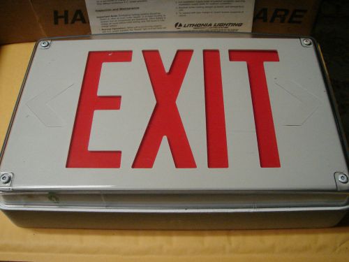 Lithonia lighting~  extreme all condition exit sign ~ # 280455 white/red letters for sale