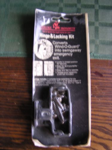 Hinge &amp; locking kit converts wind-o-guard into swingway emergency exit new for sale