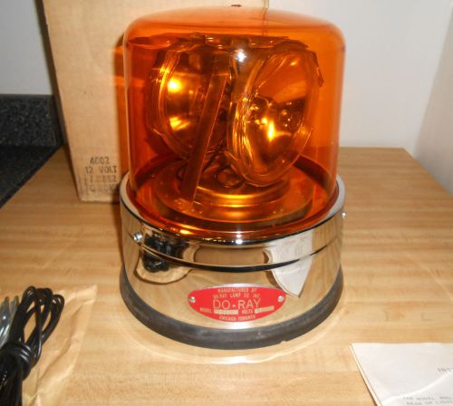 Vtg do-ray model 4002 amber emergency rotating light truck beacon w/ box mint for sale