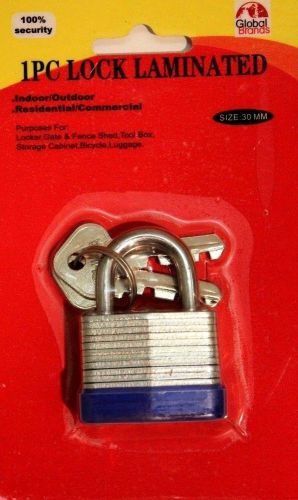 Indoor outdoor padlock residential commercial locker fence laminated 30mm lock for sale