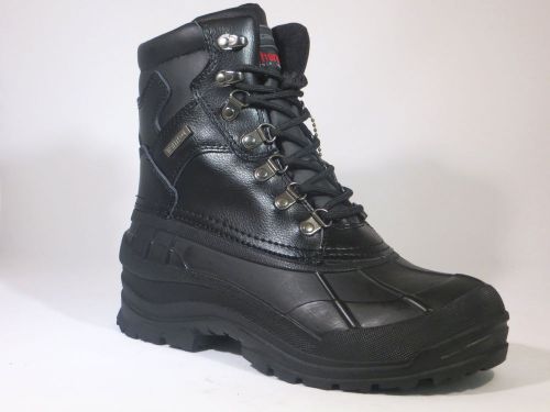Zanco men&#039;s construction waterproof black leather boots #3704 for sale