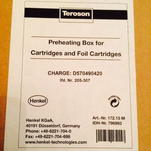 Teroson Pre-heating Box For Cartridges And Foil Cartridges