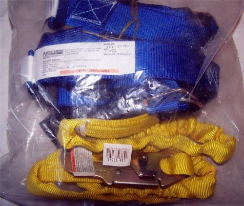 New ns fall protection model 166-22591 northern safety full body harness lanyard for sale