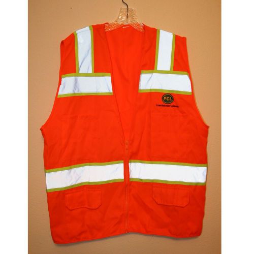 Bright, Orange &amp; Yellow, Reflective, PCL Construction leaders, Safety Vest