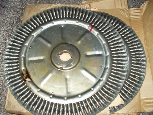 2  OSBORN 14&#034; x 9/16&#034; wide Knotted Wire Brush Wheels 1 1/4&#034; Center 1616014