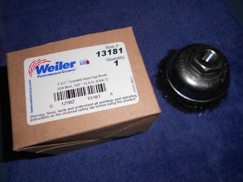 WEILER   Mighty Mite    3  1/2 inch  HEAVY DUTY WIRE CRIMPED CUP BRUSH   #13181