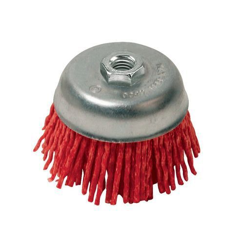 Silverline 217606 nylon filament abrasive cup brush 75mm coarse hand tools metal for sale