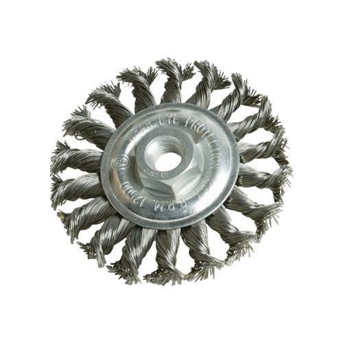 Silverline 100mm rotary twist knot wire wheel cup brush m14 angle grinder for sale