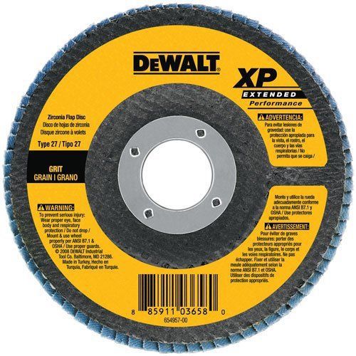 New dewalt dw8213h 4-1/2-inch by 5/8-inch-11 z120 t27 wb flap disc for sale