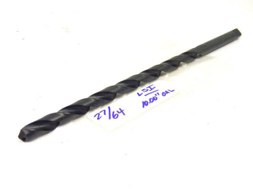 New &#034;lsi&#034; usa straight shank 27/64&#034; extra long twist drill .4219&#034; hss for sale
