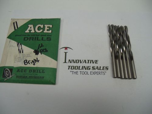 15/64 jobber length hss drill ss bright ace brand 6pcs for sale