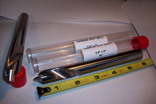 5/8 carbide 90 degree tip 6 inch long  spot  spotting  center drill  lot of 3 for sale