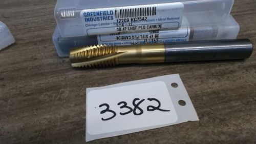 9/16&#034;-12 flute tap new spiral point tin coated for sale