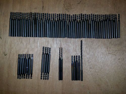 Set of 72 Solid Carbide Endmills (Square and Bore Ends)
