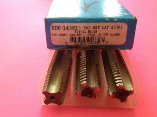 GREENFIELD TAP SET 5/8-11 NC H3  EDP 14382 CAT# 5303 MADE IN USA