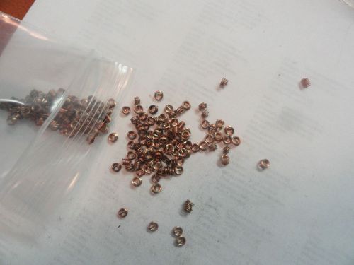 4-40 x 1d (.112&#034;) phosphorous bronze screw lock inserts, 3585-04bn-0112 for sale