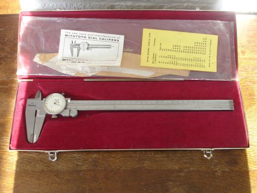 Mitutoyo 0&#034; to 12&#034; Dial Caliper in Box #505-258 Stainless Steel Harden Japan