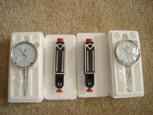 2pc BRAND NEW MITY MAGNETIC BASES and 2pc DIAL INDICATORS 0-1&#034;/0.001&#034;
