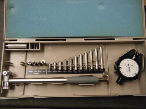 Mitutoyo 511-170 micrometer head dial bore gage: 50-150mm (.01mm) set kit for sale