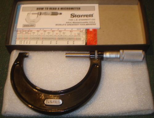 Starrett no. t436xfl-3 carbide tipped 436 series outside micrometer 2-3 inch for sale
