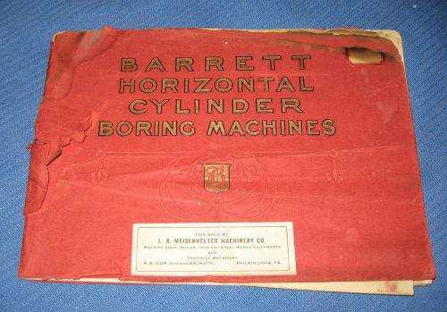 Catalogue no. 6, barrett machine tool company - 1910s cylinder boring original for sale