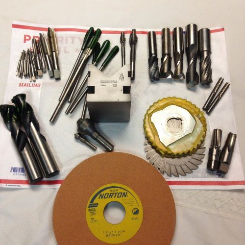 Lot 0f (41) machinist tools lathe/mill/drill/ream for sale