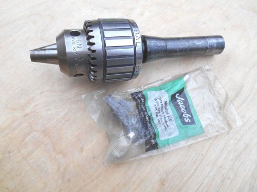 JACOBS 16N BALL BEARING SUPER CHUCK , R-8 JACOBS , WITH NEW KEY