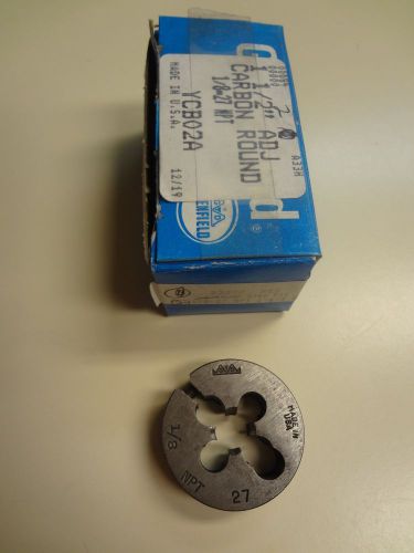 1/8-27 npt x 1-1/2&#034; od round adjust. pipe die-new made in usa (greenfield ind.) for sale