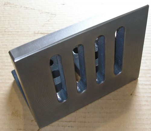 Machined Webbed and Slotted Angle Plate 7&#034; x 5 1/2 &#034; x4 1/2&#034; x 21mm. thick