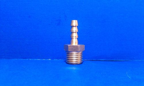 Solid brass barb fitting 1/8&#034; hose id 1/4&#034; male npt coupling air fuel water for sale