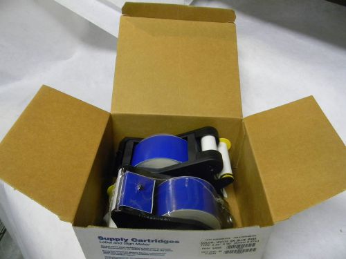 *NIB* Lot (2) BRADY 8240-00  White on Blue  B580  2.25&#034;x 90&#039; Label Cartridge