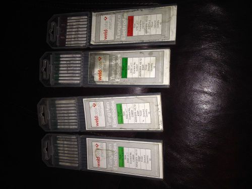 3x10-pks Pure (Green) 3/32x7 TIG Tungsten Electrodes 1x10pk 1/16 red GREAT DEAL