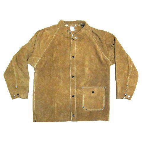 2XL Brown Leather Welding Jacket