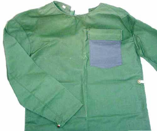 Welding safety jacket small green open back new! for sale
