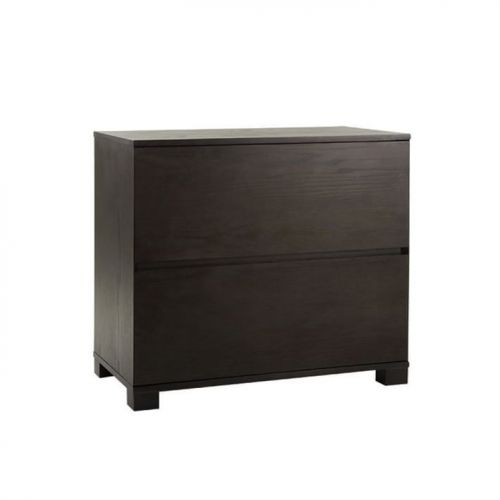 West Elm lateral 2-drawers, dark wood veneer (34&#034;L x 18&#034;W x 30&#034;H)