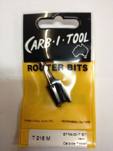 CARB-I-TOOL T 216 M 16mm x  1/4 ” CARBIDE TIPPED STRAIGHT CUT ROUTER BIT