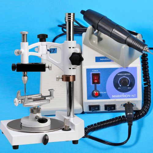 Dental lab marathon polishing micromotor n7+35k rpm handpiece+ parallel surveyor for sale