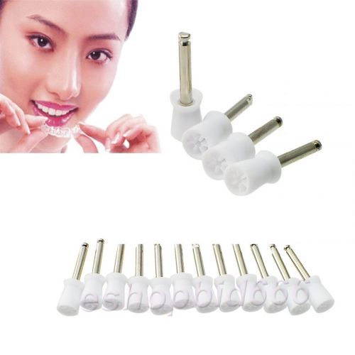 100 pcs dental polishing polish prophy cup brush 6 webbed white color latch type for sale