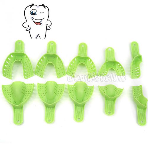 15 kits 1 box new dental impression Trays Autoclavable for repeated use green