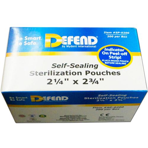 200 Defend Sterilization Pouches 2.25&#034; x 2.75&#034; Tattoo autoclave sterile sleeves