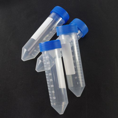 50ml plastic test tubes centrifuge tubes V-bottom x4