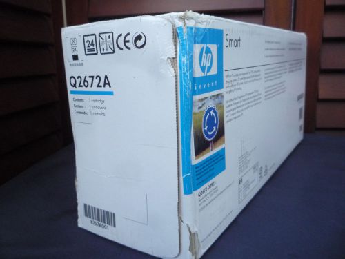 Hp oem sealed yellow print cartridge q2672a -  for hp color laserjet 3500, 3550 for sale