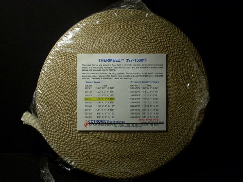 New full 100&#039; roll cotronics thermeez 1500f 815c ceramic fiber woven tape 397-41 for sale