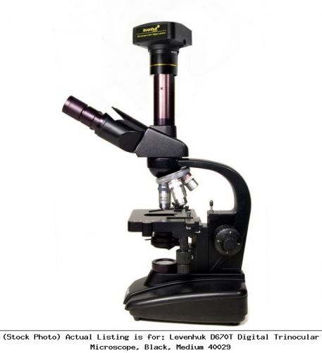 Levenhuk D670T Digital Trinocular Microscope, Black, Medium 40029