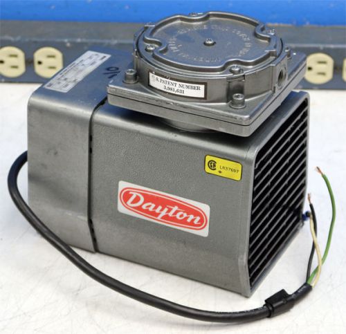 Dayton electric mfg. co. 2z866 diaphragm compressor vacuum pump gast for sale